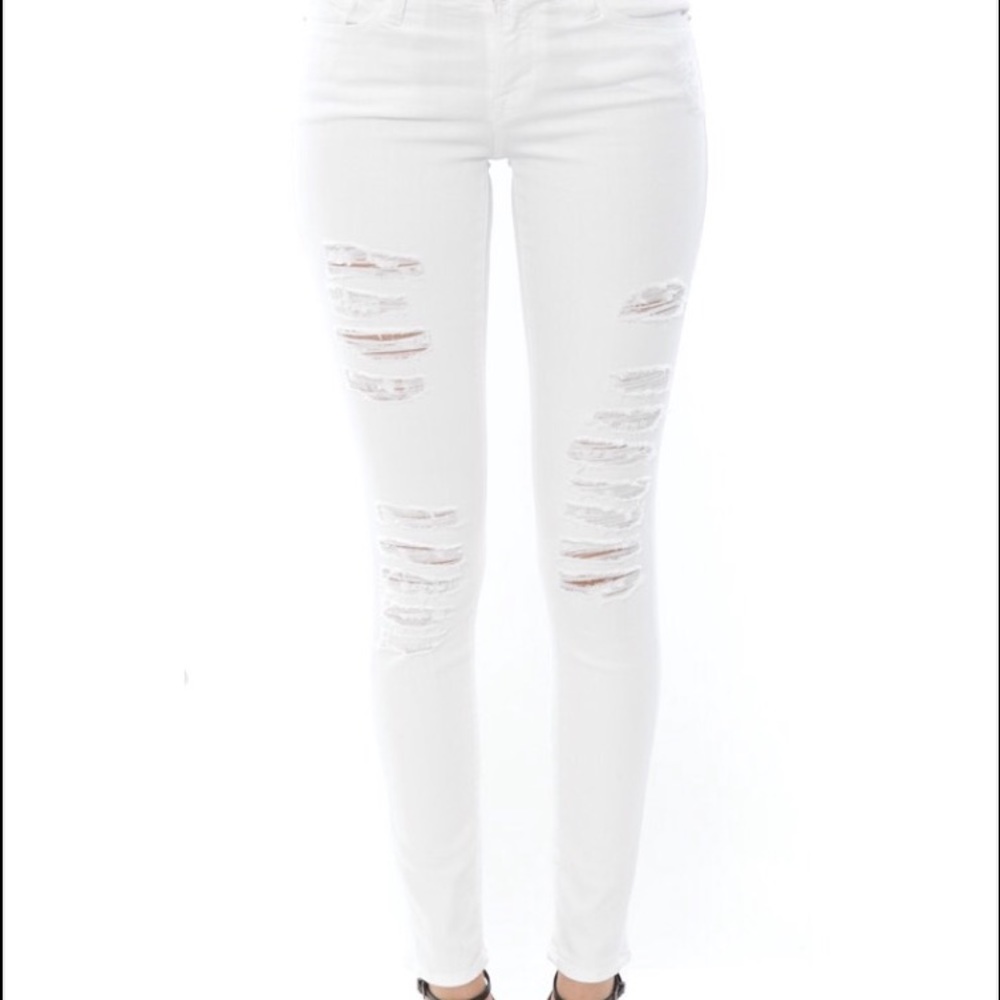 COPY - Frame Denim Distressed Jeans - White